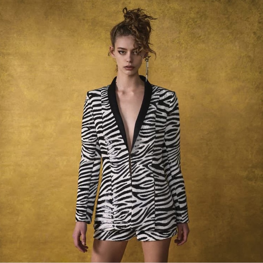 Sass & Bide Never Explain Sequin Animal Print Jacket AUS/UK 6 - US Sz. 2